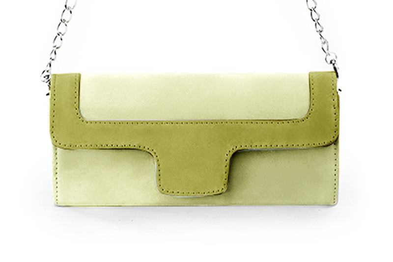Meadow green women's dress clutch, for weddings, ceremonies, cocktails and parties. Profile view - Florence KOOIJMAN